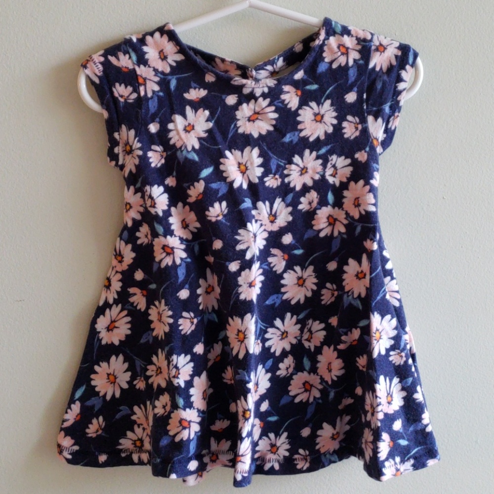 Old Navy Floral Top Open Back Dress 12-18 month